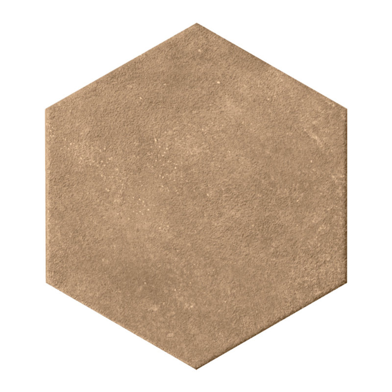 Carreau de porcelaine hexagonal fait à la main 9 x 10, Rouge