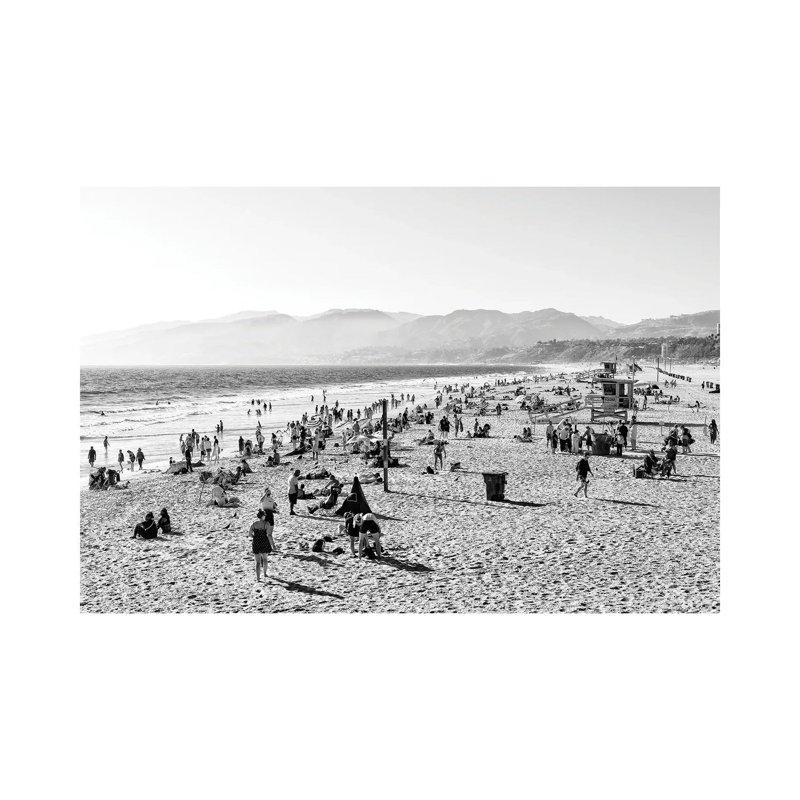 Santa Monica Bay Beach by Philippe Hugonnard - Wrapped Canvas Print, 20.32 cm H x 30.48 cm W