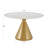 Roman Round Faux Marble Top Dining Table