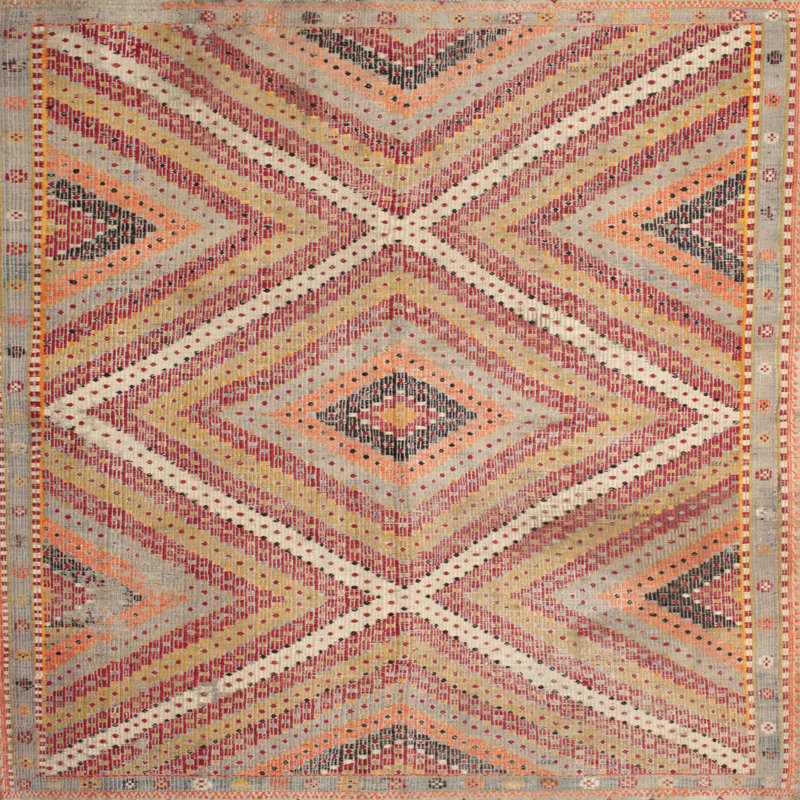 Theophania Southwestern Indoor Rug, Square 7'