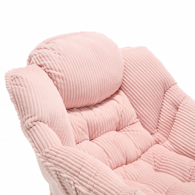 Fauteuil Lazy avec repose-pieds, fauteuil d'appoint de style moderne avec accoudoirs et une poche latérale