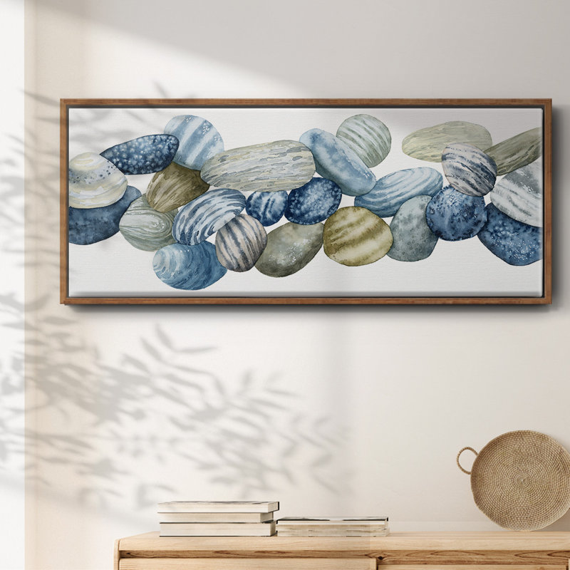 Found Pebbles III- Framed Canvas
