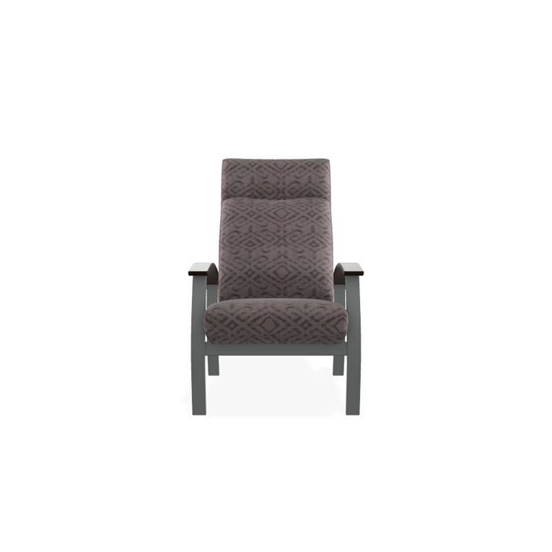 Chaise de patio inclinable avec coussins Askar, Toile granit Sunbrella®, Kona P10, Graphite texturé