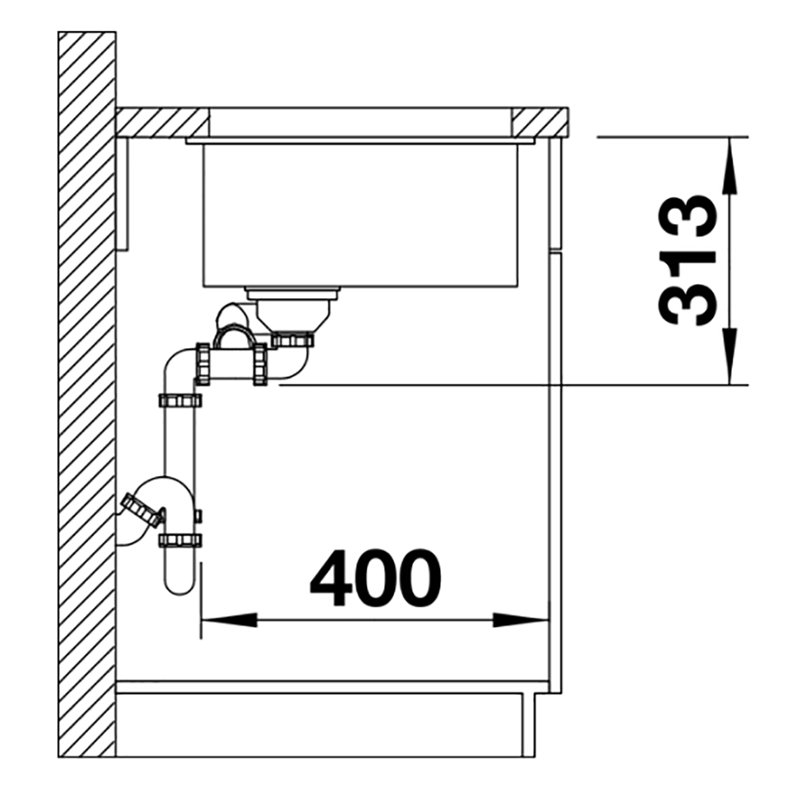 Subline 1.5 Bowl Undermount Kitchen Sink, Rock Gray