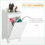 Bathroom Storage Cabinet, Tilt-Out Laundry Hamper Free-Standing 31"H | Off-White | Engineered Wood