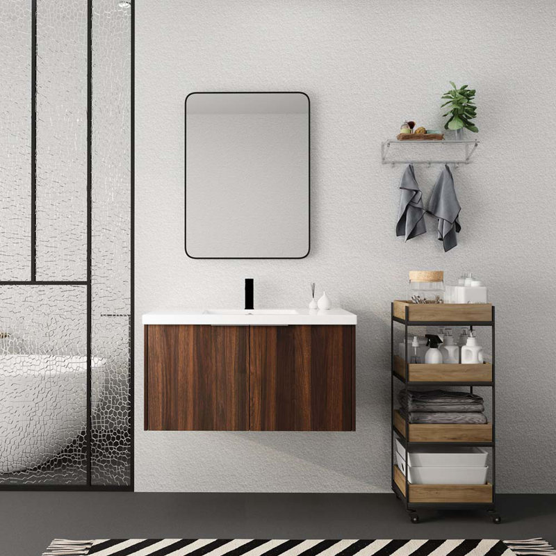 35.4 Bathroom With Sink, California Walnut