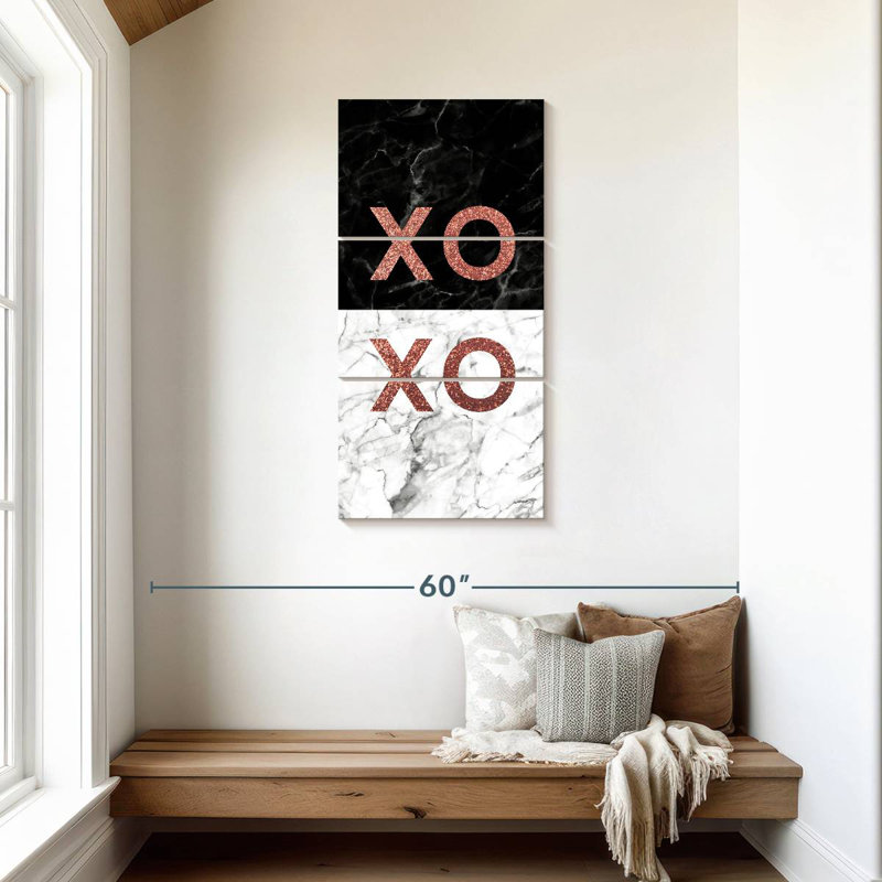 Typographie Xoxo, H 44 po x l 21 po