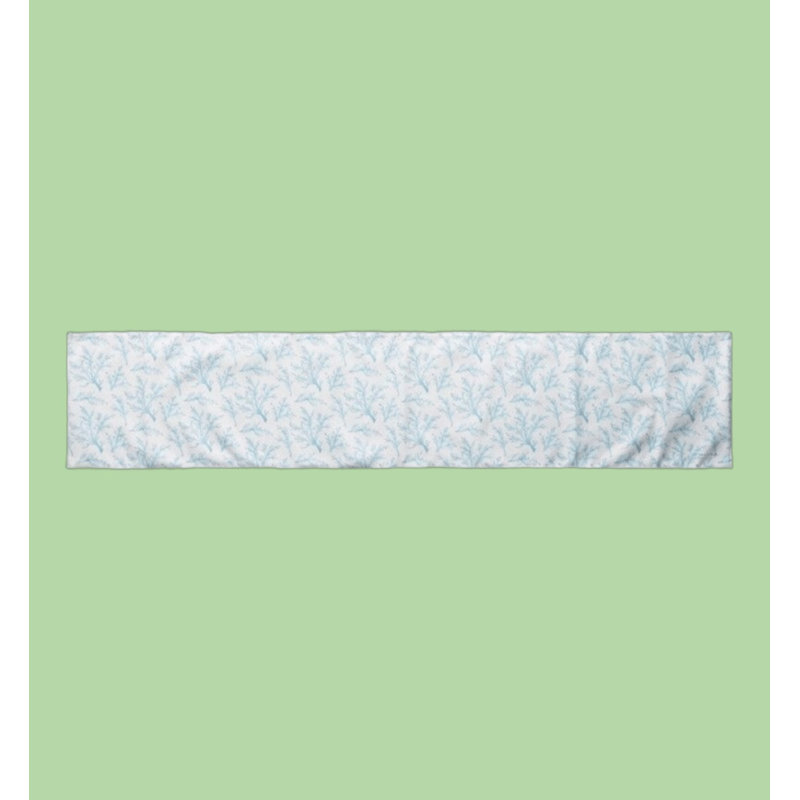 Chemin de table Beach Vibes bleu et blanc