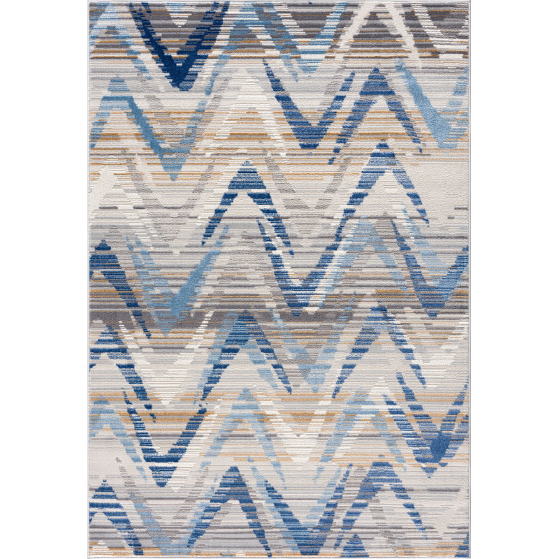 Briganti Chevron Indoor Rug, Rectangle 4' x 6'