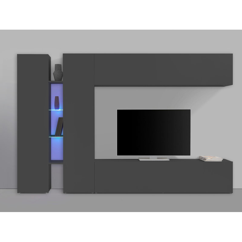 Maruska Unfinished Floating Entertainment Centre for TVs up to 70", Grey Anthracite