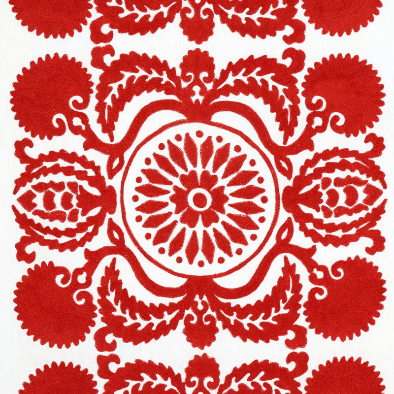 Tissu de broderie Castanet, Rouge