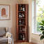 Grande armoire de coin avec espace de rangement et porte perforée en métal