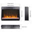 Foyer électrique encastrable 23 po - flamme de cristal, 9 réglages de luminosité réglables, télécommande, protection contre la surchauffe ultra-mince de 23 po et 11 températures, minuterie