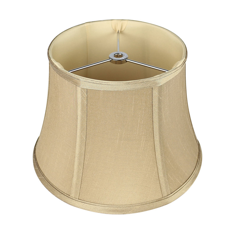 Abat-jour cloche en soie/chantoung H 7 po x l 10 po (araignée), Taupe doré