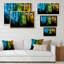 «Glowing Lights Matrix Art», reproduction sur toile-424330886-424330887