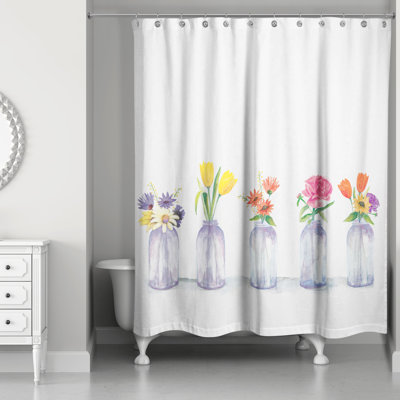 Rideau de douche simple floral Kwan