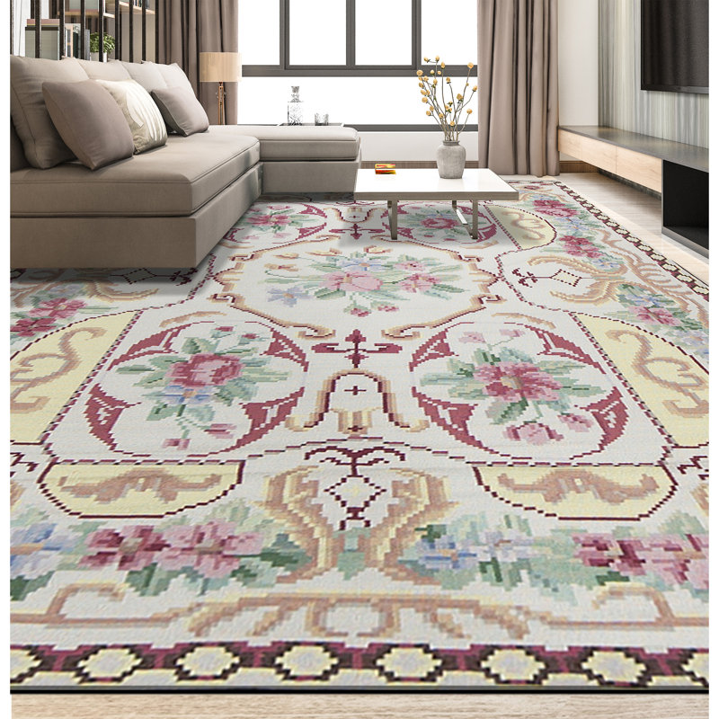 Wool Floral Area Rug, Rectangle 11'10" x 17'1"