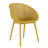 4-Pack Earthy Yellow Modern Lounge Chairs – Indoor/Outdoor All-Weather PP Plastic with 55 Inch White Modern Long Table - Indoor/Outdoor- Lightweight PP Tabletop with Metal-1859848010