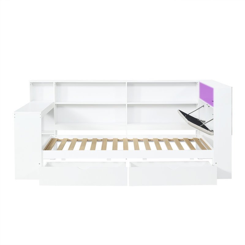 Single (3') Drawers Daybed, White