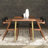 Brown Rectangular Solid with Iron Dining Table For Dining Room/Kitchen-679395298