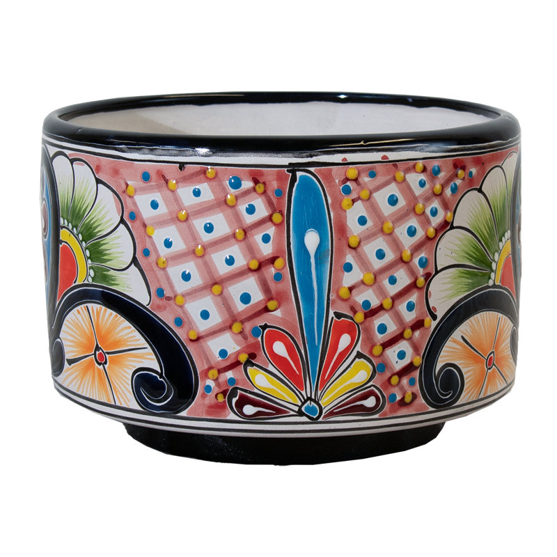 "wheel Cheese" Planter- Orange 