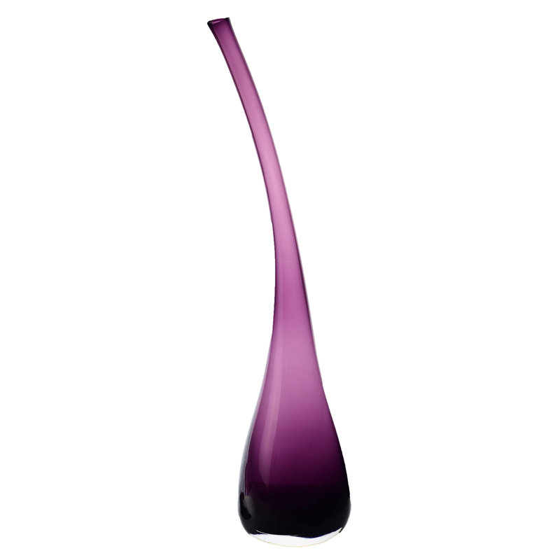 Handmade Glass Table Vase, Purple