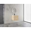 Meuble-lavabo mural avec lavabo en céramique blanche et porte à fermeture en douceur, emballage KD-753716609-753716611