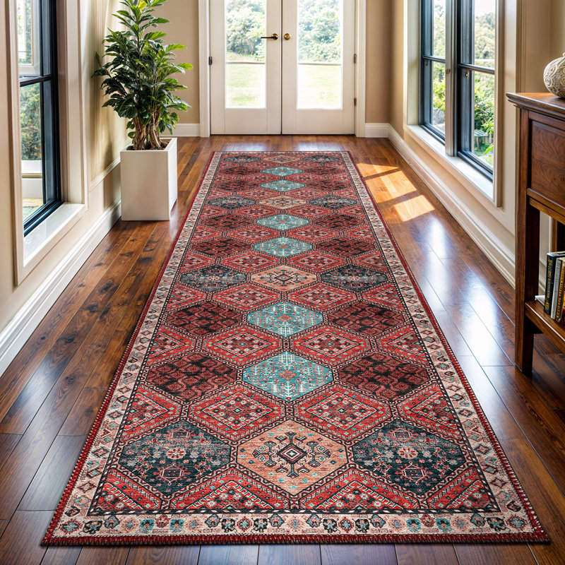 Koressa Washable Oriental Indoor Rug, Runner 2'2" x 7'
