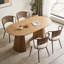 Ensemble de table et chaises de salle à manger en bois massif 4 pièces-130085772-130085773