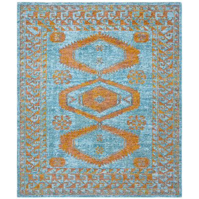 Mcmahen Wool Oriental Area Rug in Orange