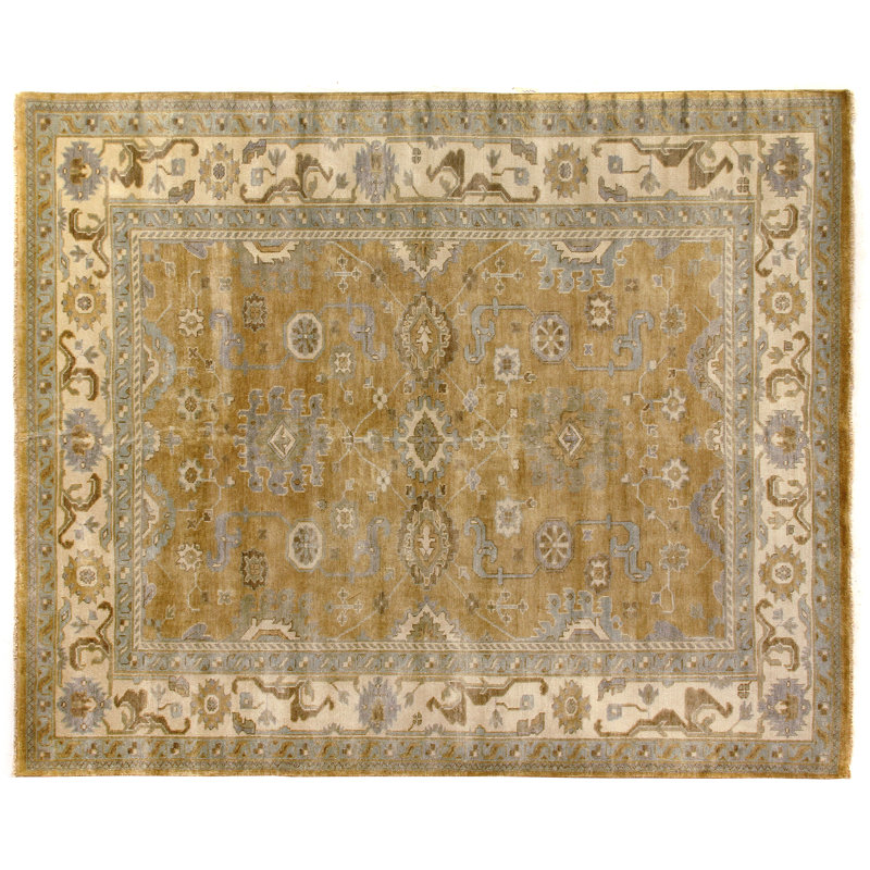 Antique Weave Oushak Wool Oriental Area Rug, Rectangle 12' x 15'