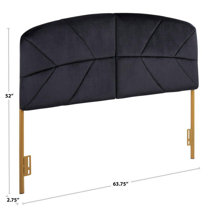 Upholstered Headboard, Black