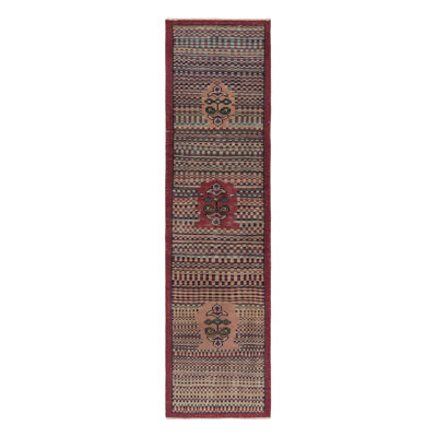 Vintage Turkish Runner, Brown With Floral Medallions And Patterns– Rug & Kilim