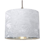 Modern Crushed Velvet Lamp Shade with Shiny Paper Inner