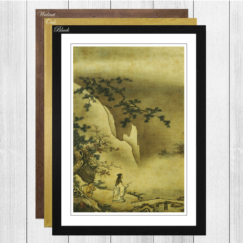 Kano Masanobu - Single Picture Frame Painting, Black