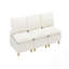 Canapé simple en flanelle blanc cassé ultra moderne et confortable pour les salons, les chambres et les balcons