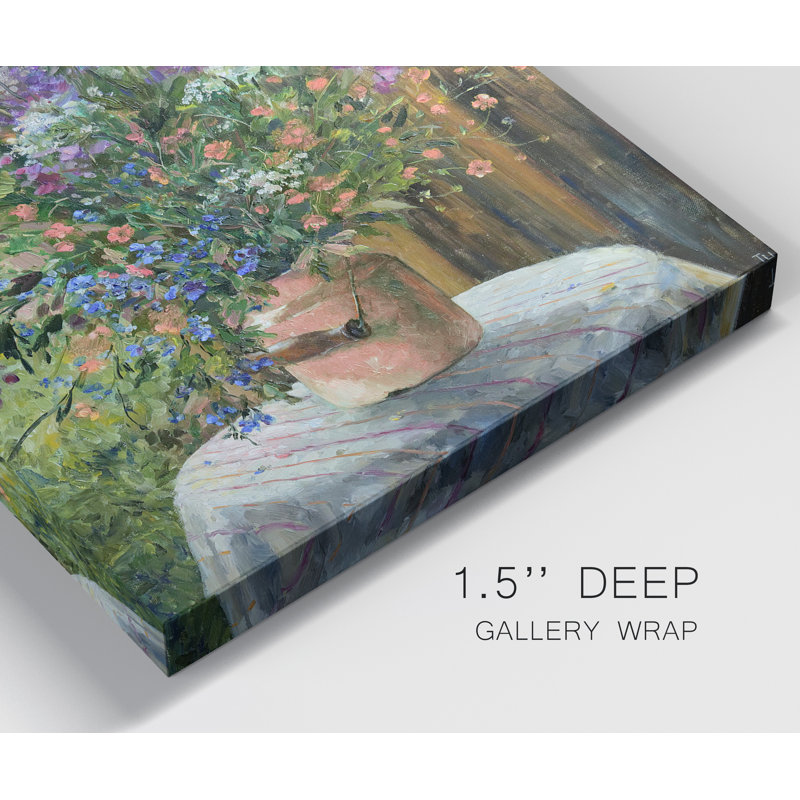 " Farmhouse Bouquet " 2 - Pieces, No Mat, 20" H x 16" W x 1" D, Wrapped Canvas