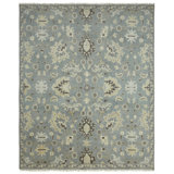 Ember Grey Hand-Knotted Wool Oriental Area Rug