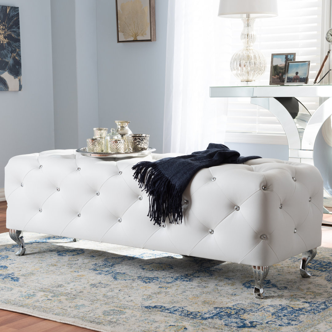Messaline Faux Leather Upholstered Bench House of Hampton®