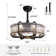 Wadeeah 20.5'' Dimmable Crystal Drum Ceiling Fan with Light Kit and Remote Control