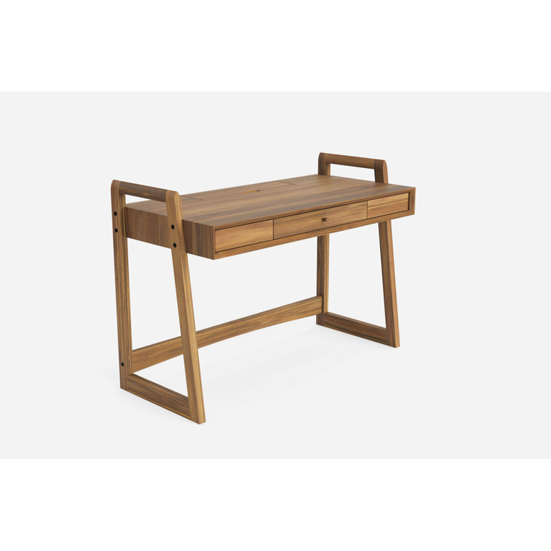Bureau en bois massif Casares, Naturel