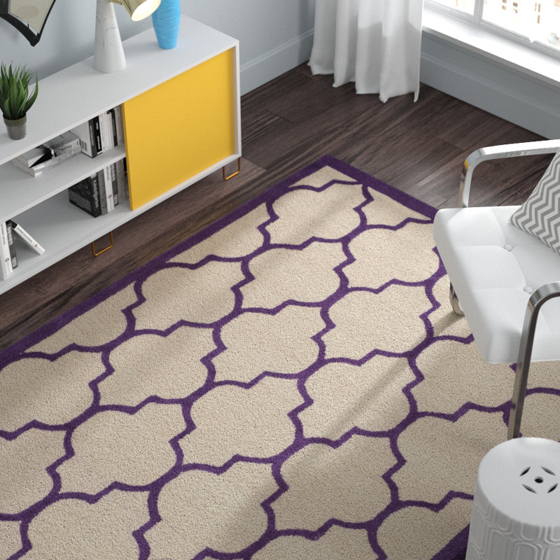 Cannen Hand Tufted Wool Geometric Rug, Rectangle 9' x 12'