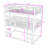 Metal Triple Twin Over Twin Over Twin Bunk Bed With Guardrails And Dual Ladders-1209281108