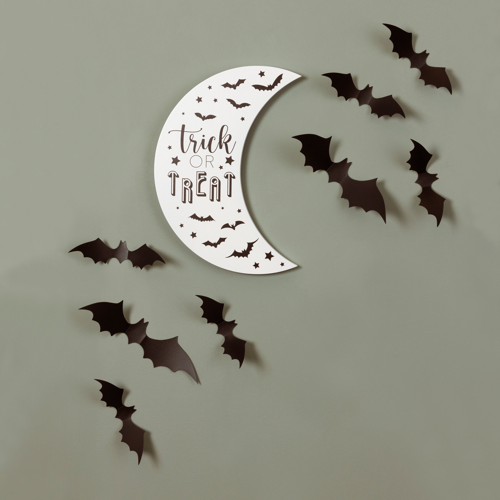 Halloween Haunted House Black Bat Full Moon Ghost Bath Mat