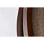 Ventilateur de plafond lumineux en tissu et bois - brun
