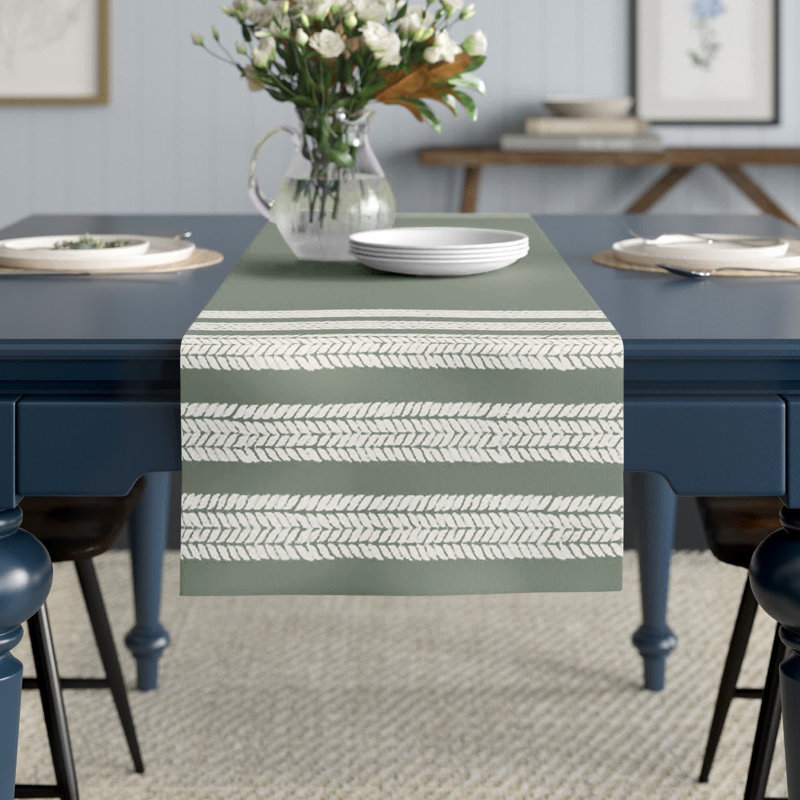 Chemin de table Kubiak, 72 po x 16 po, Vert clair