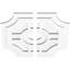Médaillon de plafond contemporain en PVC de qualité architecturale, deux pièces 22 po x P 3 po x P 6 1/2 po x P 1 po-36074914