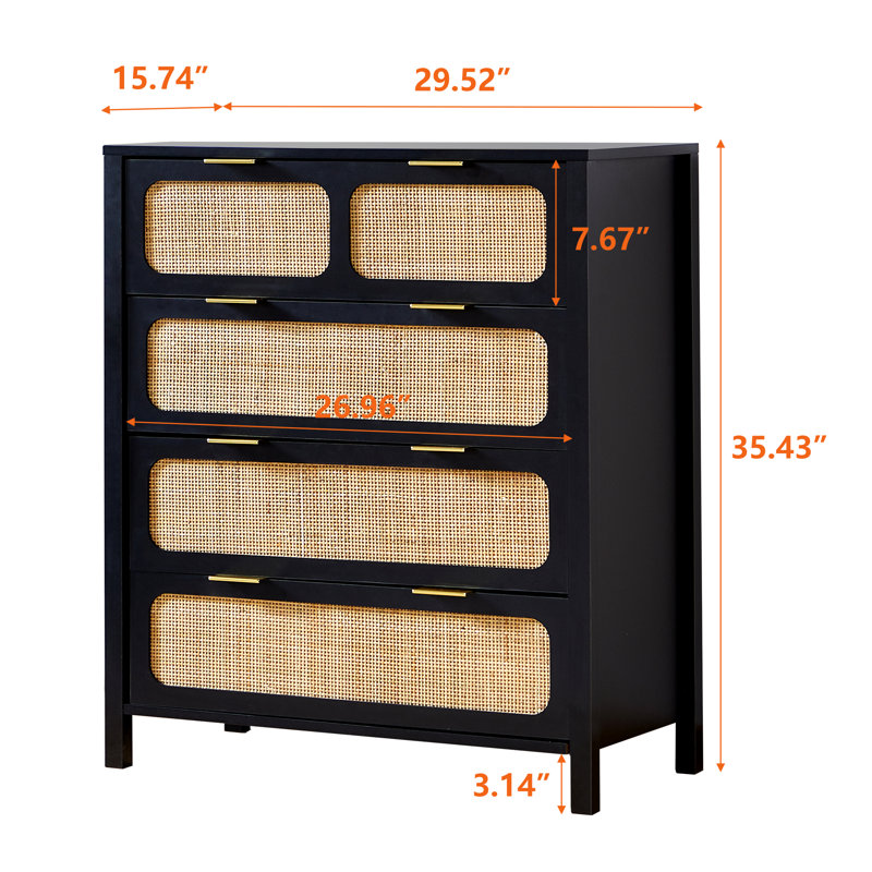 Accent Chest, Black/Natural
