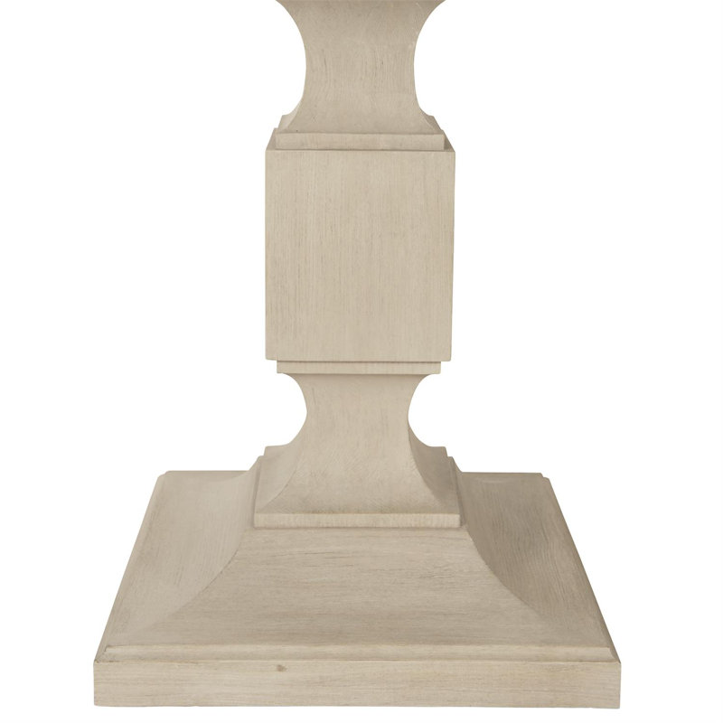 Beige Wood Extendable Rectangular Dining Table