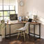 Evelin L-Shaped Metal Base Writing Desk-617663813